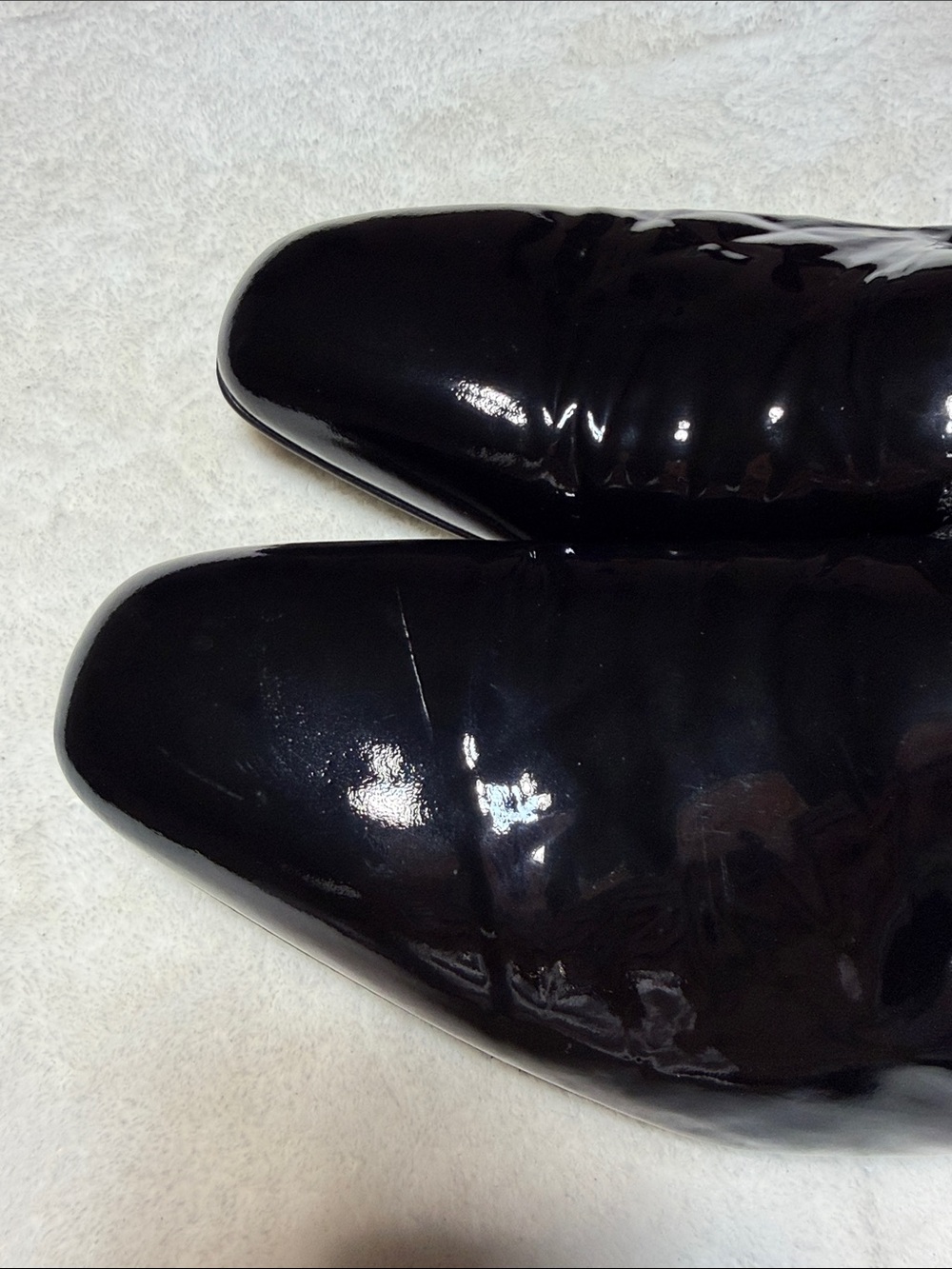 Santoni Mens Black Patent Leather Loafers Shoes Shinny Black Size D 12 - Picture 14 of 15